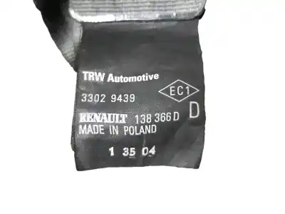 Автозапчастина б/у передній правий ремін безпеки для renault modus pack authentique посилання на oem iam 33029439  
