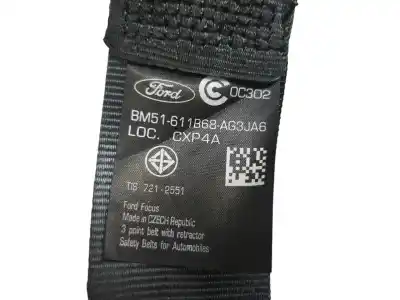 Second-hand car spare part rear right seat belt for ford focus lim. (cb8) edition oem iam references bm51611b68ag  