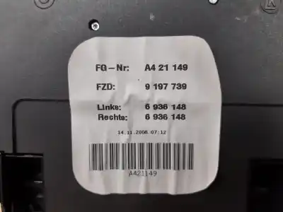 Peça sobressalente para automóvel em segunda mão LUZ INTERIOR por BMW SERIE 3 BERLINA (E90)  Referências OEM IAM 6932827  