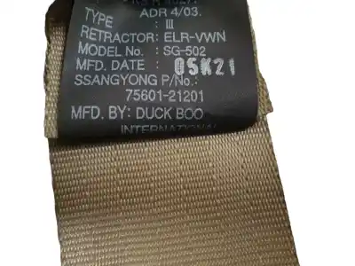 Second-hand car spare part rear left seat belt for ssangyong rodius xdi oem iam references 7560121201