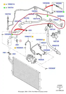 Автозапчасти б/у трубы кондиционирования воздуха за ford focus c-max (cap) trend (d) ссылки oem iam 3p57596maf5d  