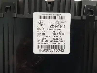 Second-hand car spare part dashboard for bmw x1 (e84) sdrive 20d efficientdynamics edition oem iam references 225944311  