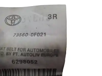 Second-hand car spare part rear right seat belt for toyota verso (aur2/zgr2) 1.6 comfort oem iam references 735600f021