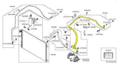 Peça sobressalente para automóvel em segunda mão tubos de ar condicionado por nissan qashqai (j10) acenta 4x4 referências oem iam 92480jd210