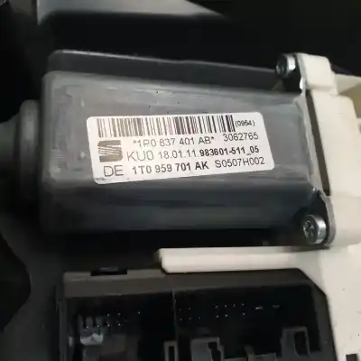Second-hand car spare part left front window motor for seat leon (1p1) reference oem iam references 1p0837401ab  