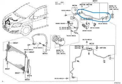 Piesă de schimb auto la mâna a doua TUBURI AER CONDITIONAT pentru TOYOTA AURIS  Referințe OEM IAM 8870702030  