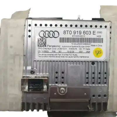 Автозапчастина б/у багатофункційний дисплей для audi q5 (8r) 2.0 16v tfsi посилання на oem iam 8t0919603e  