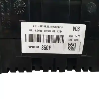 Peça sobressalente para automóvel em segunda mão quadrante por seat leon (1p1) reference referências oem iam 1p0920850f  