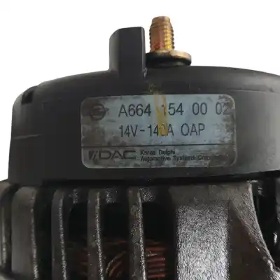 Автозапчастина б/у ГЕНЕРАТОР для SSANGYONG KYRON  Посилання на OEM IAM A6641540002  