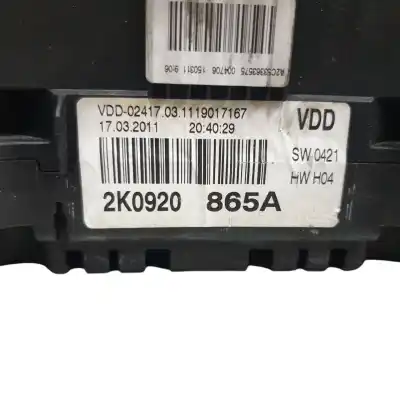 Автозапчастина б/у панель інструментів для volkswagen caddy ka/kb (2c) kasten bluemotion посилання на oem iam 2k0920865a  