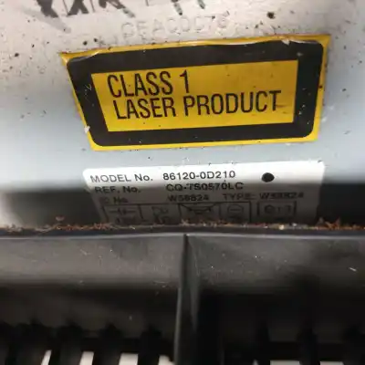 Pièce détachée automobile d'occasion système audio / radiocd pour toyota yaris (ncp1/nlp1/scp1) 1.4 d-4d linea luna références oem iam 861200d210  