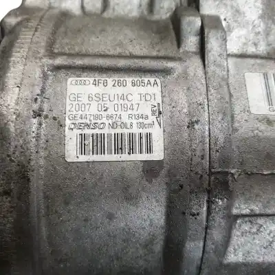Peça sobressalente para automóvel em segunda mão Compressor De Ar Condicionado A/a A/c por AUDI A6 BERLINA (4F2) 2.0 TFSI Referências OEM IAM 4F0260805AA  