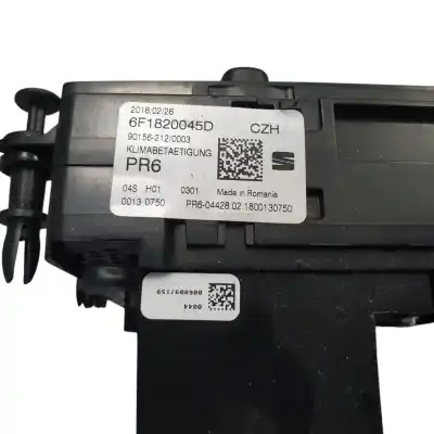 Second-hand car spare part heating / air conditioning control panel for seat arona reference plus oem iam references 6f1820045d