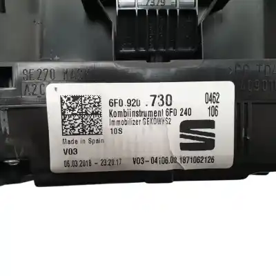 Second-hand car spare part dashboard for seat arona reference plus oem iam references 6f0920730  