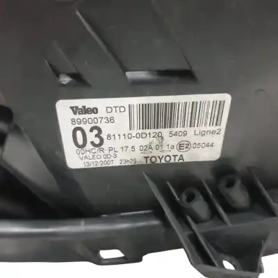 Автозапчасти б/у левая фара за toyota yaris (ksp9/scp9/nlp9) blue ссылки oem iam 811100d120  