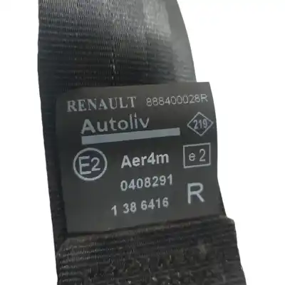 Second-hand car spare part rear right seat belt for renault scenic iii grand dynamique oem iam references 888400028r  