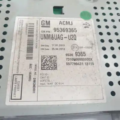 Second-hand car spare part audio system / radio cd for opel mokka selective oem iam references 95369365  