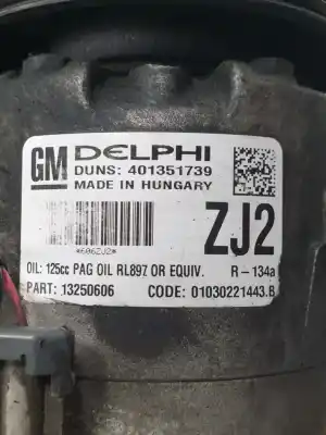 Peça sobressalente para automóvel em segunda mão compressor de ar condicionado a/a a/c por opel astra j lim. enjoy referências oem iam 13395693