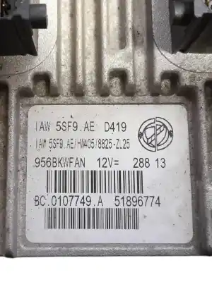Pièce détachée automobile d'occasion calculateur moteur ecu pour fiat punto (199) lounge références oem iam 51896774