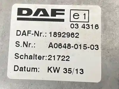 İkinci el araba yedek parçası çeşi̇tli̇ parçalar için daf daf xf 105 ft 105.460 2005- 462cv 12900cc 1008387  oem iam referansları 1892962  