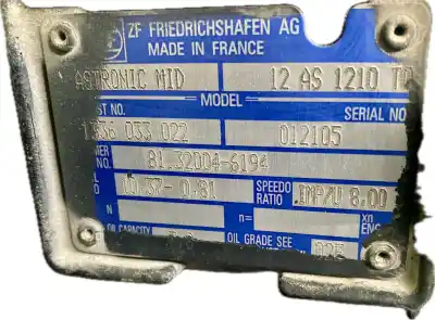 Автозапчасти б/у взорванная коробка передач за man man man ссылки oem iam 81320046194  
