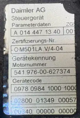 Pezzo di ricambio per auto di seconda mano centralina motore per mercedes-benz actros mp2 / mp3 1844 ls, lls - 1007742  riferimenti oem iam 0054460840  