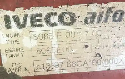 Peça sobressalente para automóvel em segunda mão motor completo por iveco iveco iveco referências oem iam 8065e00  