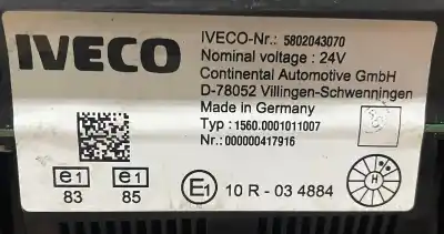 Автозапчастина б/у панель інструментів для iveco iveco eurocargo 160 e 21 tector, 160 e 21 p tector 2000- 209cv 5880cc 1010407  посилання на oem iam 5802043070  