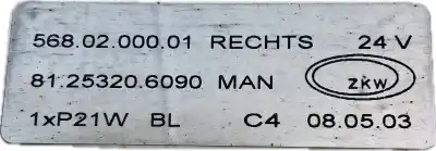 Second-hand car spare part front right headlight for man man man oem iam references 81253206090  