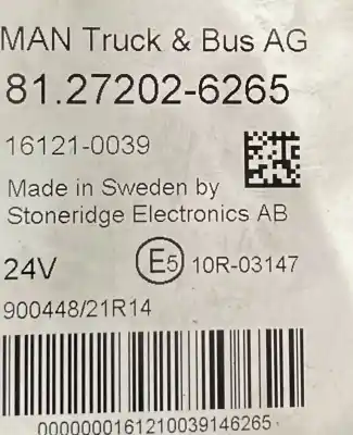 Peça sobressalente para automóvel em segunda mão quadrante por man tgx fls fls/m flrs referências oem iam 81272026265  