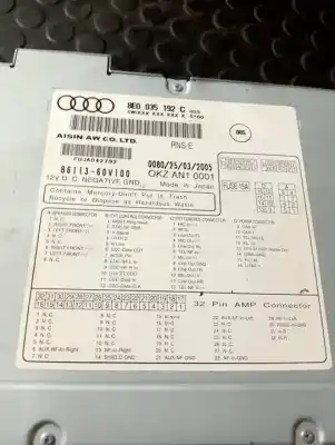 Second-hand car spare part gps navigation system for audi a4 avant (8e) 2.5 tdi oem iam references 8e0035192c  