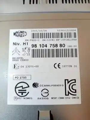 Pièce détachée automobile d'occasion SYSTÈME DE NAVIGATION GPS pour PEUGEOT 308  Références OEM IAM 9810475880  