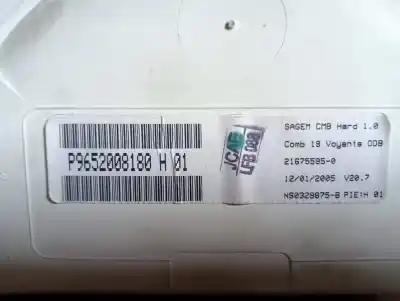 Peça sobressalente para automóvel em segunda mão quadrante por citroen c3 8hydv4ted4 referências oem iam 9652008180  
