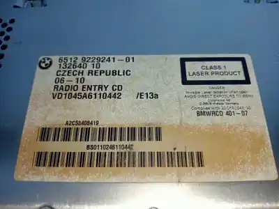 Peça sobressalente para automóvel em segunda mão sistema de áudio / rádio cd por bmw serie 1 berlina (e81/e87) d/n47d20a referências oem iam 6512922924101