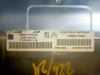 Second-hand car spare part ecu engine control for citroen c3 kfv(tu3jp) oem iam references sw9661700480  