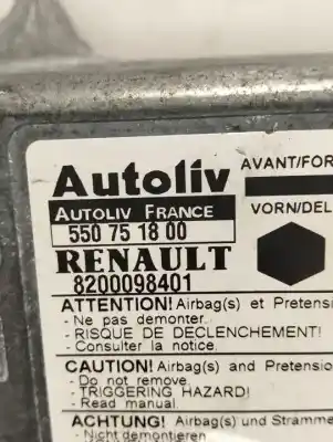 Second-hand car spare part Airbag Control Unit for RENAULT KANGOO (F/KC0) Authentique OEM IAM references 550751800  