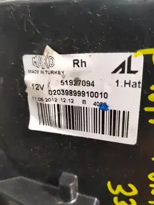 Pezzo di ricambio per auto di seconda mano LUCI POSTERIORI DESTRA per FIAT PUNTO/PUNTO EVO (199 DESDE 09/2009)  Riferimenti OEM IAM 51927094  