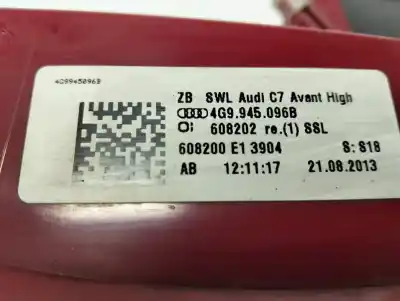 Peça sobressalente para automóvel em segunda mão farolim traseiro direito por audi a6 avant (4gd) 3.0 tdi clean diesel quattro referências oem iam 4g9945096b