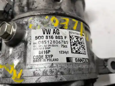 Peça sobressalente para automóvel em segunda mão compressor de ar condicionado a/a a/c por seat leon (5f1) czca referências oem iam 5q0816803f  