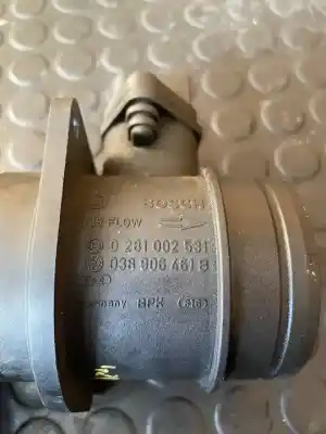 Peça sobressalente para automóvel em segunda mão medidor de massa de ar por volkswagen golf v berlina (1k1) gti referências oem iam 0281002531