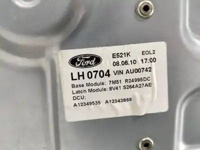 Second-hand car spare part rear left window regulator for ford kuga (cbv) titanium oem iam references 7m51r24995dc  