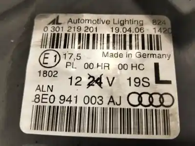 Second-hand car spare part left headlight for audi a4 avant (8k5) (2008) 2.0 16v tfsi oem iam references 8e0941003aj  