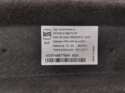 Peça sobressalente para automóvel em segunda mão chapeleira por seat leon (5f1) dnuc referências oem iam w05f4867769a  