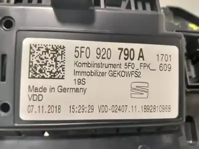 Peça sobressalente para automóvel em segunda mão quadrante por seat leon (5f1) dnuc referências oem iam 5f0920790a  