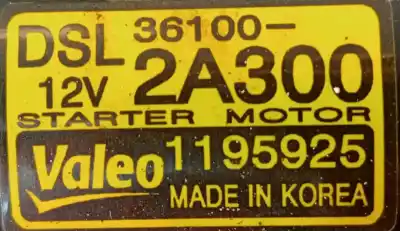 Pezzo di ricambio per auto di seconda mano Motorino Di Avviamento per HYUNDAI I30 (FD) Comfort 109 CV / 80 KW Riferimenti OEM IAM 361002A300  