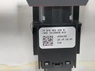 Peça sobressalente para automóvel em segunda mão interruptor 4 piscas - emergência por seat leon (5f1) dnuc referências oem iam 5f0953235b
