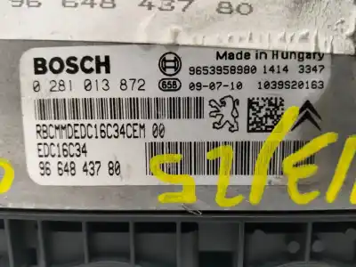 Peça sobressalente para automóvel em segunda mão centralina de motor uce por citroen c4 berlina cool referências oem iam 0281013872  