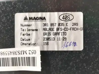 Second-hand car spare part Glove Compartment for SEAT EXEO (3R2) 1.8 TSI OEM IAM references 3R1857035E  