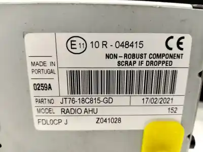 Second-hand car spare part audio system / radio cd for ford transit courier ambiente oem iam references jt7618b955ec  