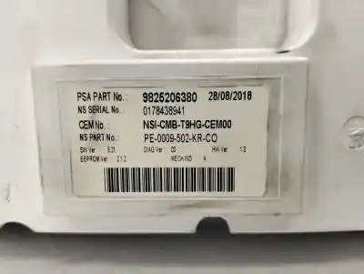 Автозапчастина б/у панель інструментів для PEUGEOT 308 SW II (LC_, LJ_, LR_, LX_, L4_) 1.5 BlueHDi 130 Посилання на OEM IAM 9825206380  